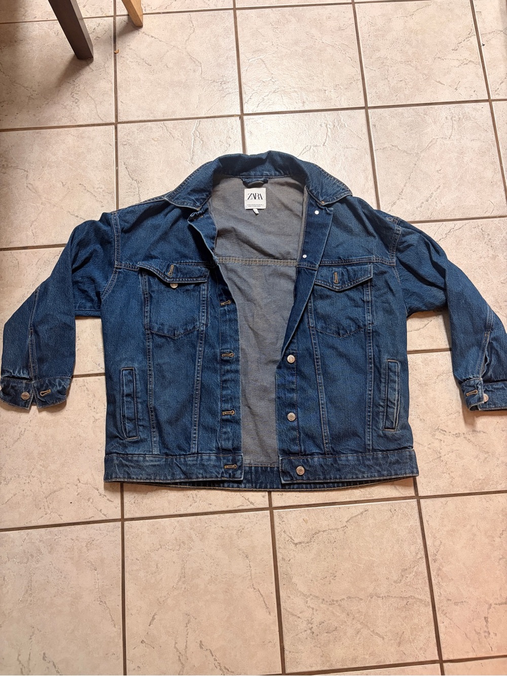 ZARA Men’s Dark Blue Denim Jacket